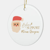 がん。クリスマスカスタムの#team名オーナメント セラミックオーナメント (左)