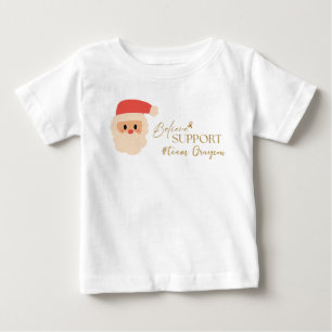 がん。クリスマスカスタムの#team名ベビーTシャツ ベビーTシャツ