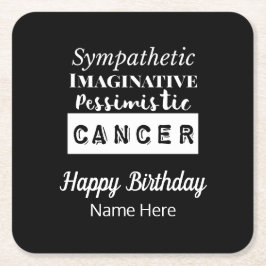 がん〔占星術の〕十二宮図おもしろい特性誕生日 スクエアペーパーコースター