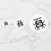 がん〔占星術の〕十二宮図の記号と記号 コンフェッティ (裏面)