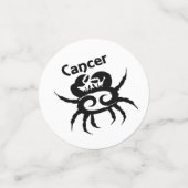 がん〔占星術の〕十二宮図の記号と記号 コンフェッティ (スモール正面)