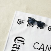 がん〔占星術の〕十二宮図の記号と記号 ビーチタオル (インサイチュ)