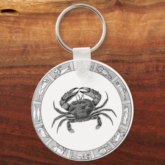 がん〔占星術の〕十二宮図キーチェーン キーホルダー (正面)