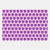 がん〔占星術の〕十二宮図コケットハートお誕生日ケーキ ラッピングペーパーシート (正面3)