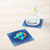 がん〔占星術の〕十二宮図コースター スクエアペーパーコースター (インサイチュ)