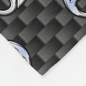 がん〔占星術の〕十二宮図サイン炭炭素繊維プリント フリースブランケット (角)