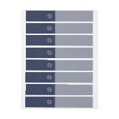 がん〔占星術の〕十二宮図シンボルネイビーブルーカーボンファイバープリント ラップアラウンド宛名ラベル (シート)