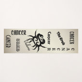 がん〔占星術の〕十二宮図シンボル個人アンティーク金ゴールド ヨガマット (正面(横))