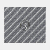 がん〔占星術の〕十二宮図シンボル産業スタイル フリースブランケット (正面(横))