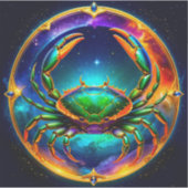 がん〔占星術の〕十二宮図ステッカー、天〔占星術の〕十二宮図 シール (正面)