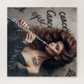 がん〔占星術の〕十二宮図ミュージシャンクラリネット ジグソーパズル (横)