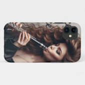 がん〔占星術の〕十二宮図ミュージシャンクラリネット Case-Mate iPhoneケース (裏面(横))