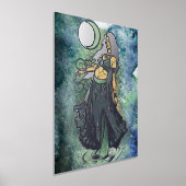 がん〔占星術の〕十二宮図ムーンチャイルドガ女神ベリーダンサー 箔ポスター (レイダウン)