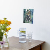 がん〔占星術の〕十二宮図ムーンチャイルドガ女神ベリーダンサー 箔ポスター (レイダウン (キッチン))