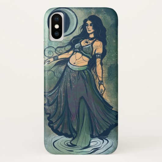がん〔占星術の〕十二宮図ムーンチャイルドガ女神ベリーダンサー Case-Mate iPhoneケース (裏面)
