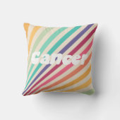 がん〔占星術の〕十二宮図レトロレインボーアストロロジーラウンドピロー クッション (裏面)