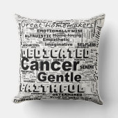 がん〔占星術の〕十二宮図ワードクラウドインスピレーション クッション (正面)