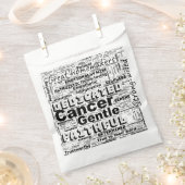 がん〔占星術の〕十二宮図ワードクラウドインスピレーション フェイバーバッグ (クリップ留めされた状態)