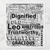 がん〔占星術の〕十二宮図ワードクラウドインスピレーション ワインラベル (シングルラベル)