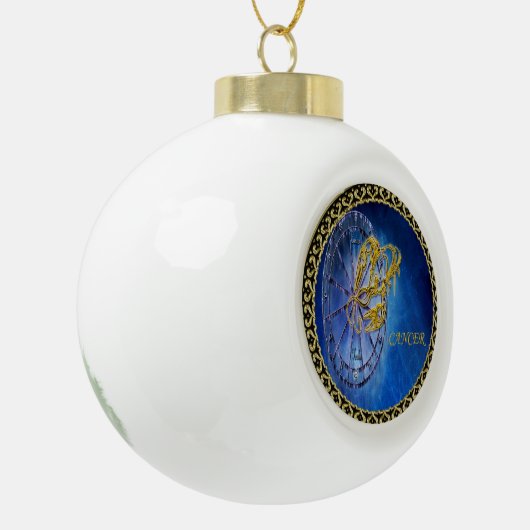 がん〔占星術の〕十二宮図占星デザイン占星術 セラミックボールオーナメント (左)