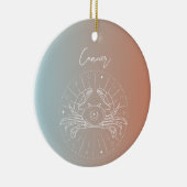 がん〔占星術の〕十二宮図占星術星型標識勾配 セラミックオーナメント (右)