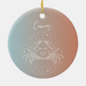 がん〔占星術の〕十二宮図占星術星型標識勾配 セラミックオーナメント (裏面)