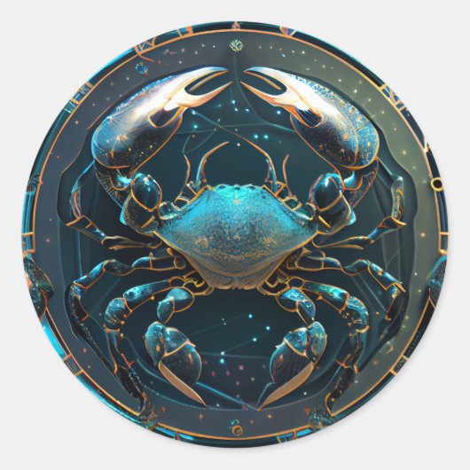 がん〔占星術の〕十二宮図図 ラウンドシール (正面)