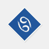 がん〔占星術の〕十二宮図夏6月7月星占い誕生日 スタンダードカクテルナプキン (角)