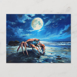 がん〔占星術の〕十二宮図徴候イラストレーション ポストカード