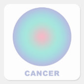 がん〔占星術の〕十二宮図徴候スタイリッシュ勾配 スクエアシール (正面)