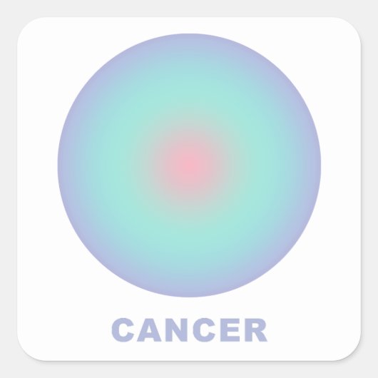 がん〔占星術の〕十二宮図徴候スタイリッシュ勾配 スクエアシール (正面)