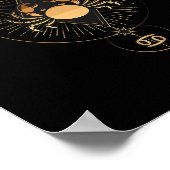 がん〔占星術の〕十二宮図徴候ブラック履歴月Blmメラニン ポスター (角)