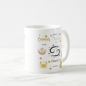 がん〔占星術の〕十二宮図徴候マグカップ コーヒーマグカップ (正面右)
