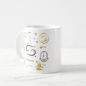 がん〔占星術の〕十二宮図徴候マグカップ コーヒーマグカップ (正面左)
