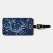 がん〔占星術の〕十二宮図徴候ヴィンテージイラストレーション ラゲッジタグ (正面横)