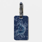 がん〔占星術の〕十二宮図徴候ヴィンテージイラストレーション ラゲッジタグ (裏面縦)