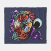 がん〔占星術の〕十二宮図徴候 フリースブランケット (正面(横))