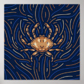 がん〔占星術の〕十二宮図徴候 |〔占星術の〕十二宮図デジタルプリント ポスター (正面)