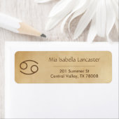 がん〔占星術の〕十二宮図徴候 – 差出人住所ラベル ラベル (インサイチュ)