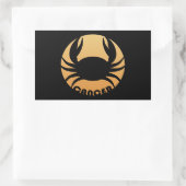 がん〔占星術の〕十二宮図徴候 長方形シール (バッグ)