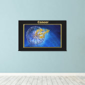 がん〔占星術の〕十二宮図星占いデザイン キャンバスプリント (インサイチュ (ウッドフロア))