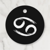 がん〔占星術の〕十二宮図星占い6月7月ベイビーシャワー フェイバータグ (裏面)