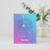 がん〔占星術の〕十二宮図星印占星術星座 シーズンポストカード (スタンド正面)