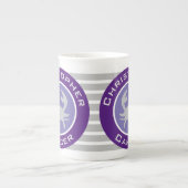 がん〔占星術の〕十二宮図星印（所有者の名前を表示） ボーンチャイナマグカップ (正面)