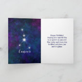 がん〔占星術の〕十二宮図星座ハッピーバースデー カード (内部)