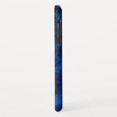 がん〔占星術の〕十二宮図星座ブルー銀河系モノグラム Case-Mate iPhoneケース (裏面/左)