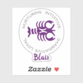 がん〔占星術の〕十二宮図星徴候 シール (シート)