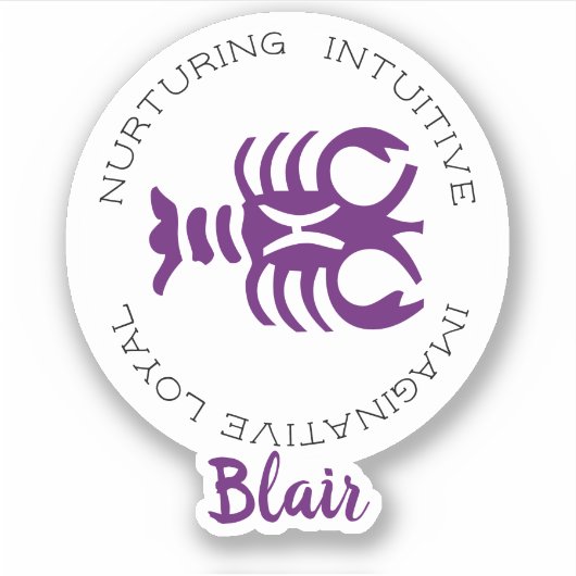 がん〔占星術の〕十二宮図星徴候 シール (正面)