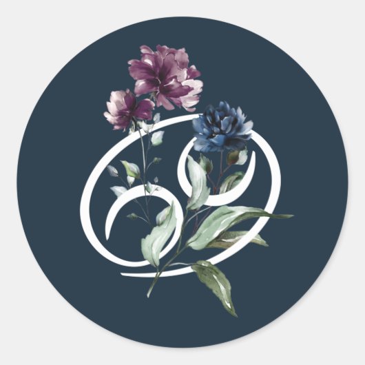 がん〔占星術の〕十二宮図星徴候 ラウンドシール (正面)