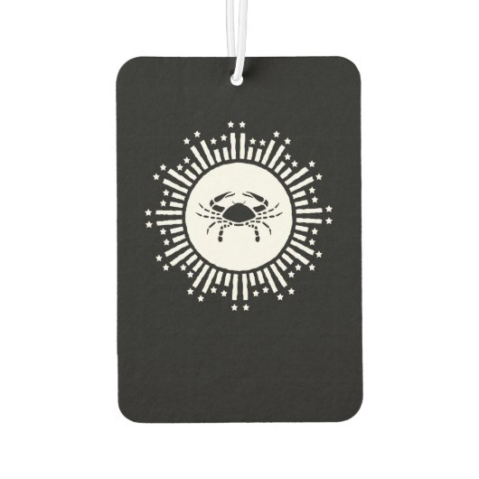 がん〔占星術の〕十二宮図標識カニ宇宙スターバストデザイン カーエアーフレッシュナー (裏面)